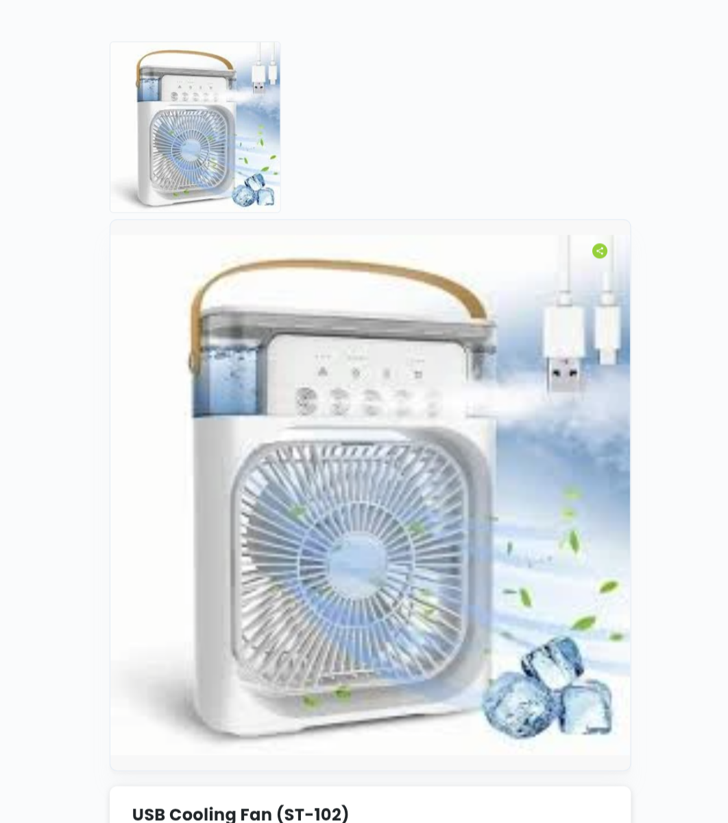 βοΈ USB Cooling Fan Rechargeable Mini Air Cooler π