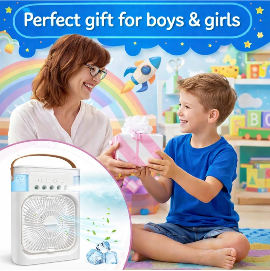 ❄️ USB Cooling Fan  Rechargeable Mini Air Cooler 🔋