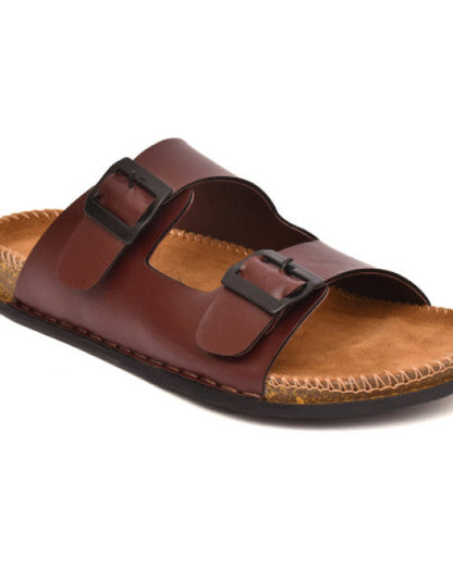 Brown Men's Floater Sandals (1)