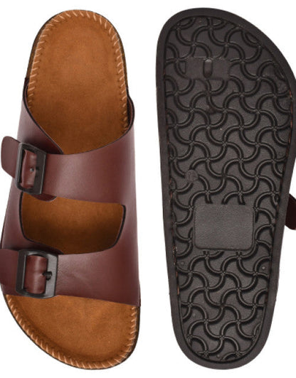 Brown Men's Floater Sandals (1)