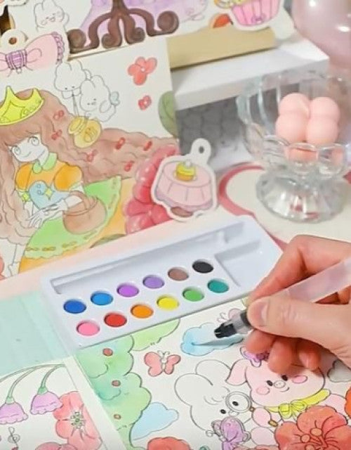 Cartoon Art Coloring Painting Set for Kid's (1)