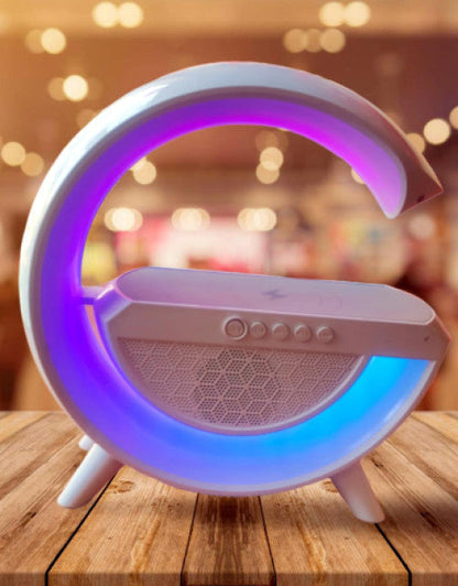 G-Shape LED Wireless Charging Speaker Lamp (1)