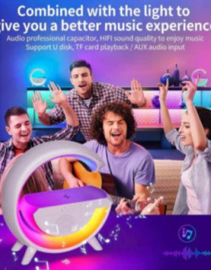 G-Shape LED Wireless Charging Speaker Lamp (1)