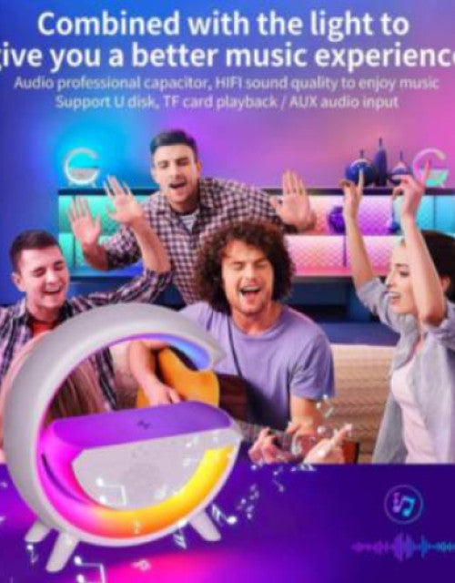 G-Shape LED Wireless Charging Speaker Lamp (1)