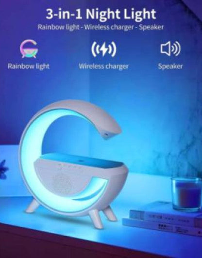 G-Shape LED Wireless Charging Speaker Lamp (1)