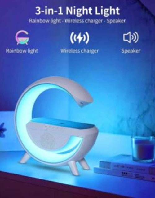 G-Shape LED Wireless Charging Speaker Lamp (1)