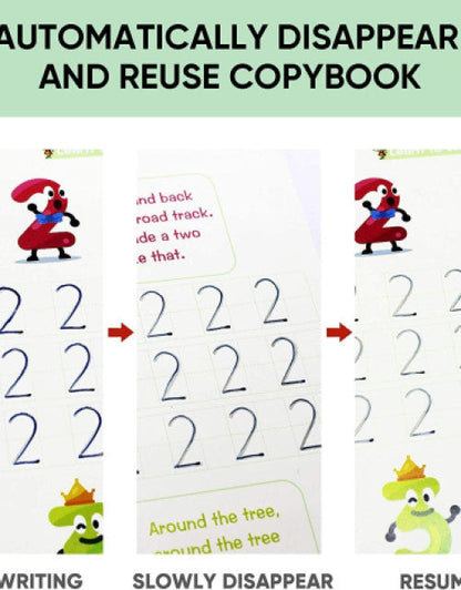 Magic Book for Kids, Sink Magic Practice CopyBook, (4 Books+10 Refills+1 Pen+1 Grip) ( Pack Of 1 )  (1)