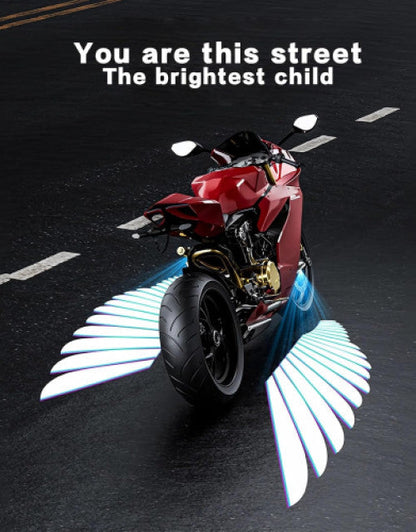 Motorcycle Projector Lights with Angel Wing Light Waterproof (1)