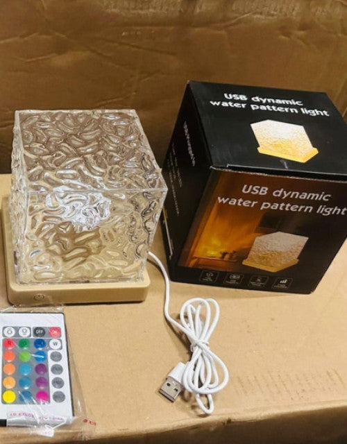Rotating Water Ripple Night Light Aura Lamp  (1)