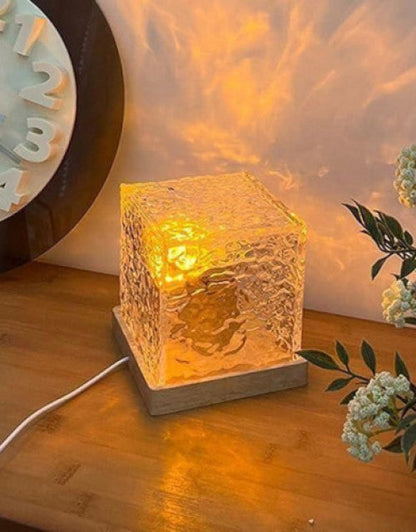Rotating Water Ripple Night Light Aura Lamp  (1)
