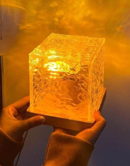 Rotating Water Ripple Night Light Aura Lamp  (1)