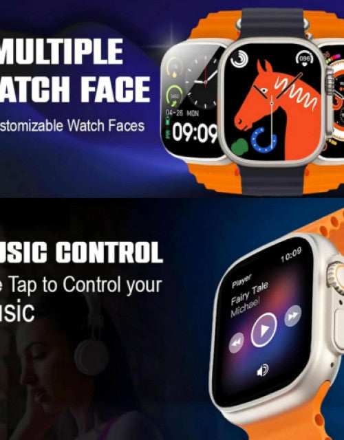 T800 Ultra Smart Watch with Beautiful Strap, Bluetooth Calling Smart Watch (1)