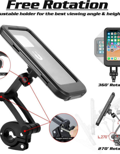 Universal 360 Rotation Bike Waterproof Cell Phone Holder (1)