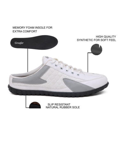 White color block lace up sneakers 1 (1)